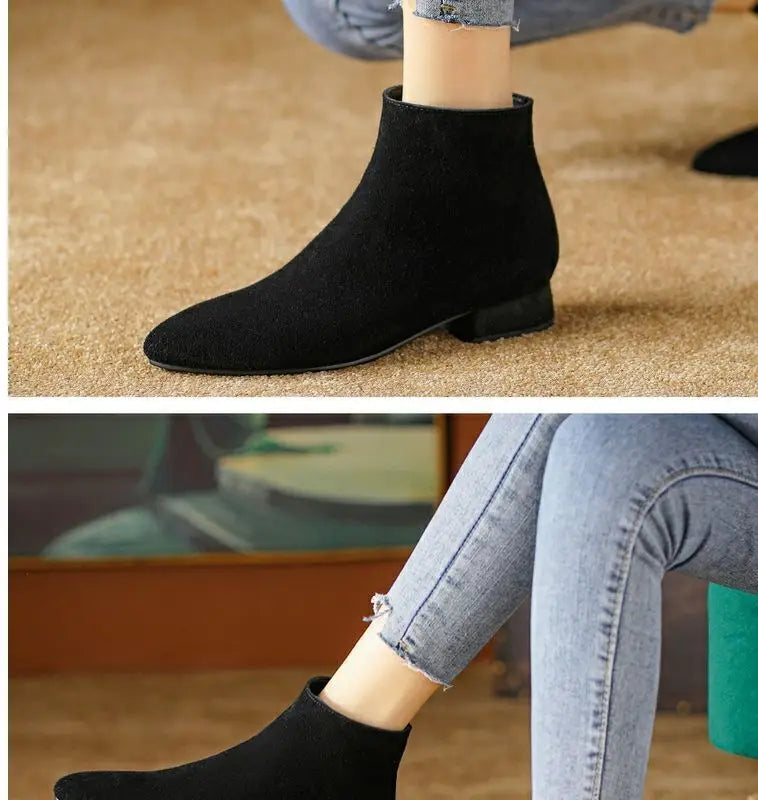 Super High Heel Boots High Heel Shoes Thick Heel Short Boots Autumn Winter 2025New Waterproof Platform Single Boot Women Boots