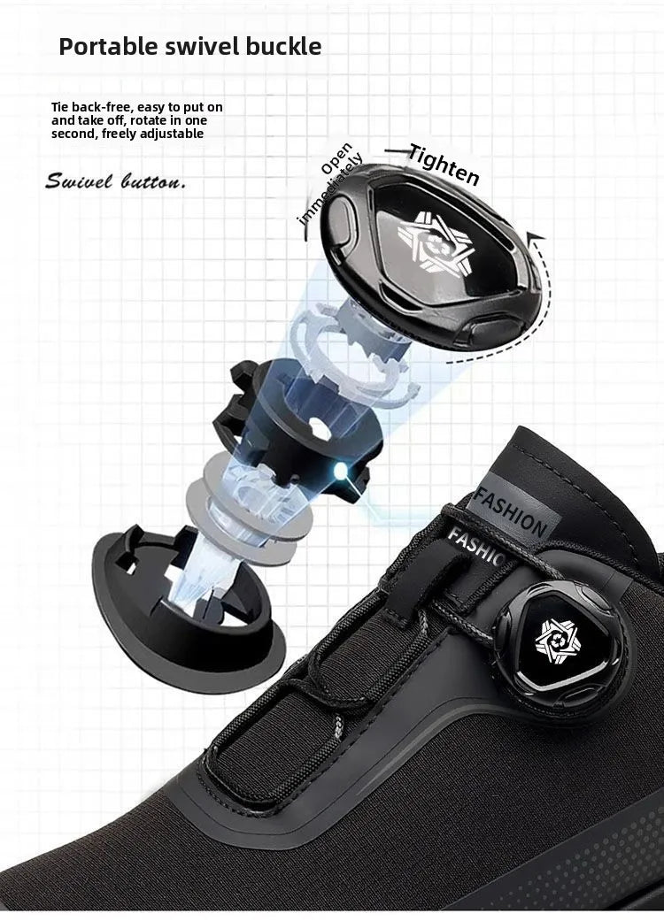 Outdoor men's sneakers 2025 new spring and summer thick soled sports shoes men's hiking daddy shoes casual footwear for men