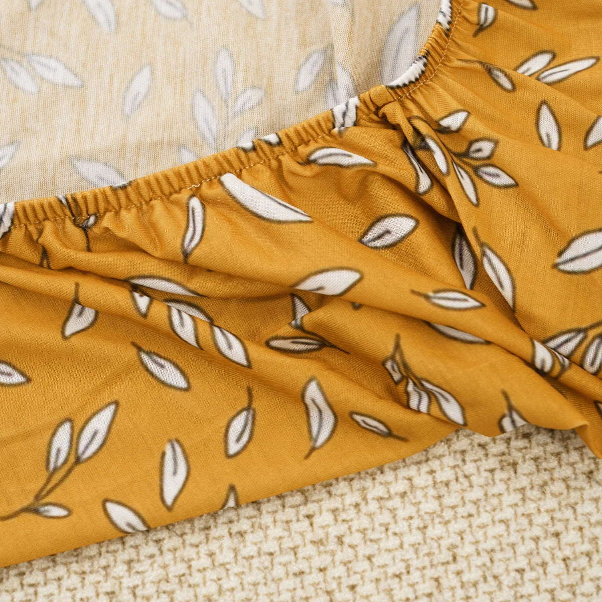 Elinfant 2PCS Polyester Fitted Crib Sheet Set,Toddler Bed Sheets Mattresses,Changing Pad Cover,Baby Fitted Bassinet Bed Sheet