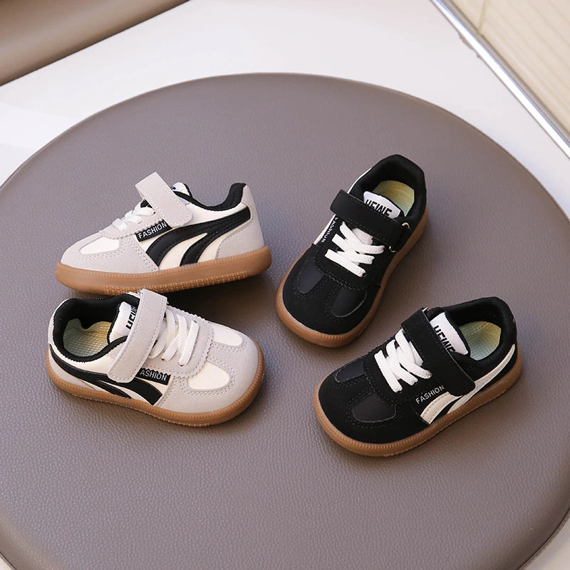 Children's Sneakers 1-8 Years Old Beige Lightweight Boys Girls Casual Shoes Four Seasons Black Soft Non-slip Kids Single Shoes
