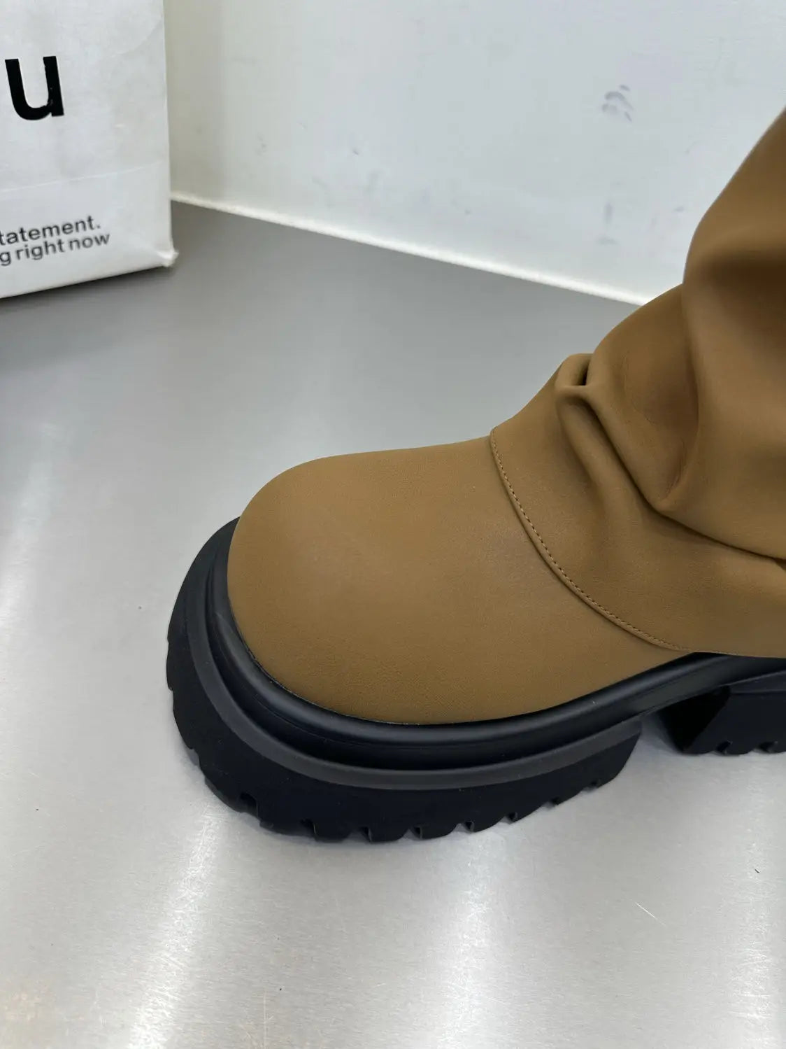 New Style Work Boots for Spring and Autumn Non-slip Wear-resistant Women Short Boots Thick-soled Zippered Mid-tube Women's Boots