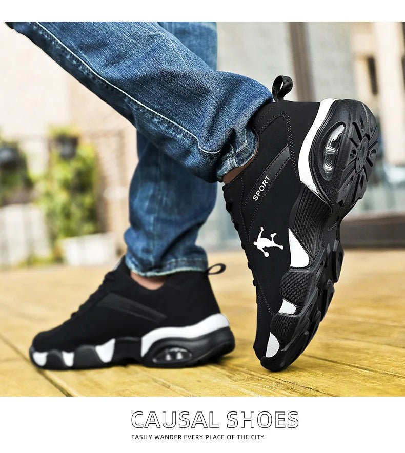 Men's Sneakers 2025 New Men Shoes Outdoor Waterproof Sneakers Non Slip Comfortable Walking Black Sports Shoes for Men