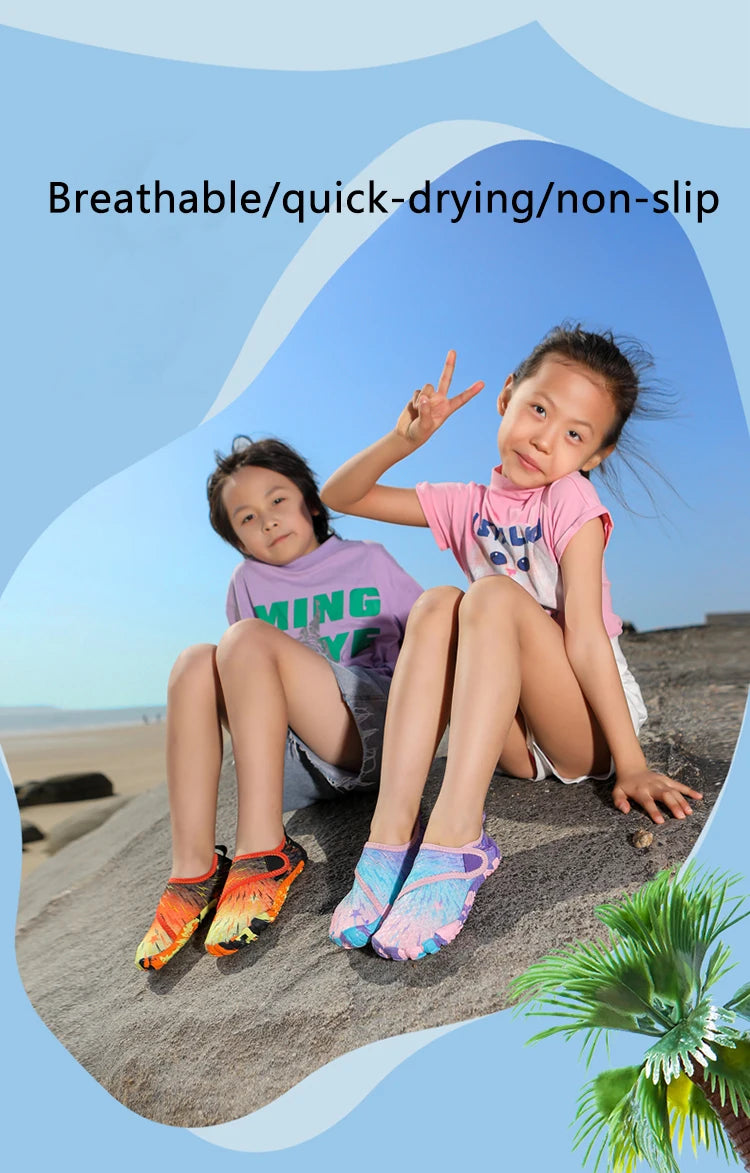 Kids Quick-Drying Shoes Anti Slip Wear-Resistant Cushioning Collision Prevention Soft Breathable Kids Quick-Drying Water Shoes