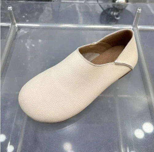 2025 New Women's Single Shoes Summer New Round Head Shallow Mouth Casual Comfortable Soft Sole Wear-resistant Shoes