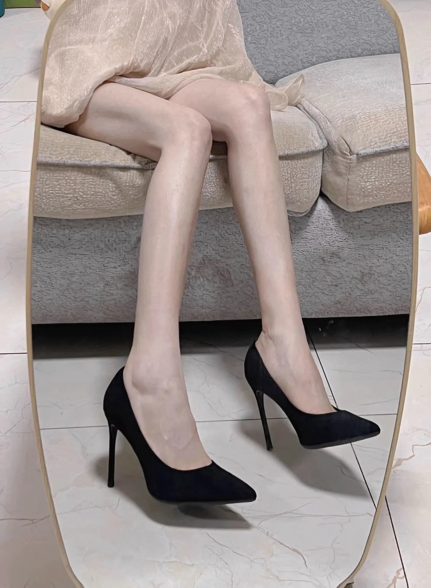 Women Shoes 2023 New Women Pumps Suede High Heels Shoes Fashion Office Shoes Stiletto Party Female Comfort Women Heels