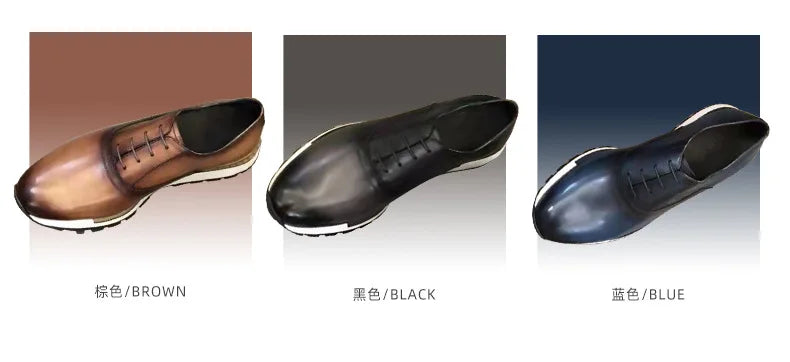 Classic Basic Style Men Oxford Shoes Genuine Leather Solid Color Men Daily Outdoor Shoes Men Nature Leather Sneakers
