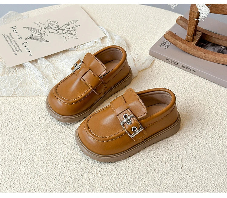 Kids Leather Shoes Autumn 2025 New Korean Edition Girls' Princess Shoes Little Girls' Baby Soft soled Casual Shoes Size 21-30