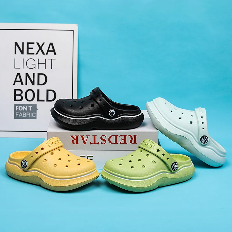 Children Sandals Anti Skid Clogs Boys Girls Summer Hole Water Toddler Shoes Baby Mules Rubber Kids Garden Beach Flats Slippers