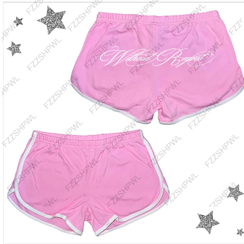 Y2K Shorts Grunge Goth Hip Hop Harajuku Letter Print Vintage Hot pants Streetwear High street Chic Casual Cleanfit Y2k Panties