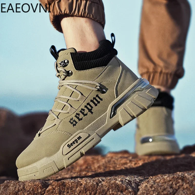 Boots for Mans Tooling Boot Keep Warm Easy To Clean Trendy All-match Crush Resistant Outdoor Shoes British Style New Arrival