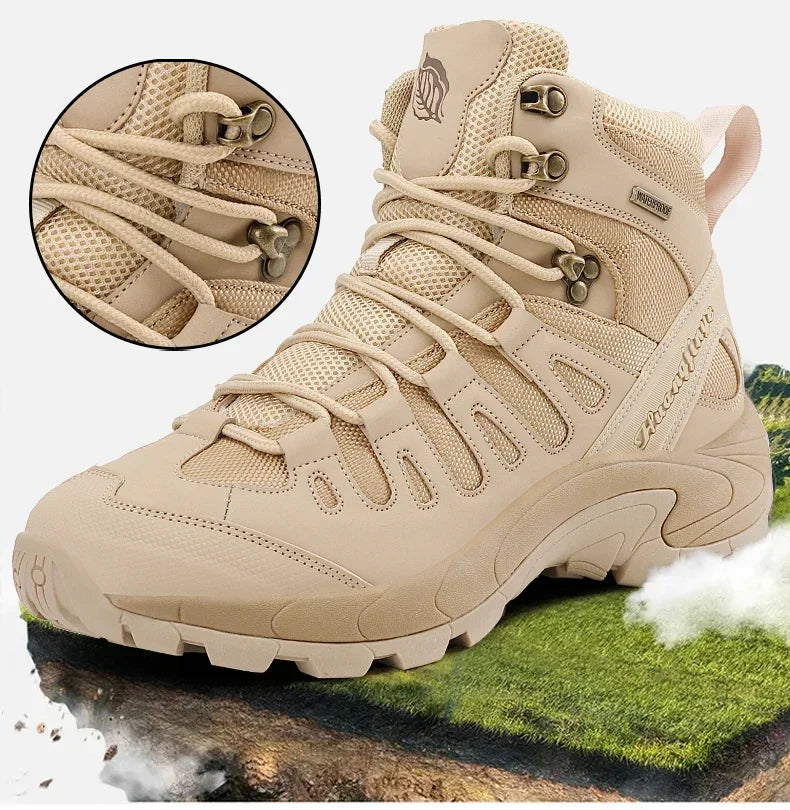 Men Boots New Platform Boots Outdoor Waterproof Casual Sneakers Working Men Ankle Boots Hiking Safety Shoes Mens Athletic