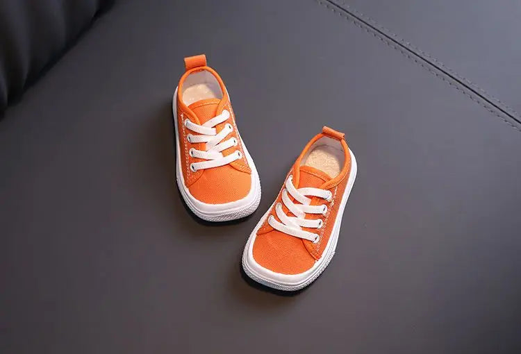 Kids Non-slip Comfort Sneakers Shoe Toddlers Tennis shoesChildren Sport Canvas Shoes Lace-up Girls Flat Boys Casual Shoes