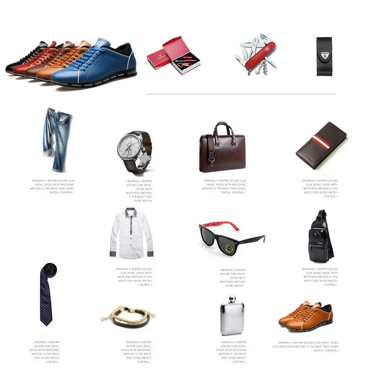 Men Shoes Casual Sneakers Spring Autumn New  Fashion Solid Leather Shoes Formal Business Sport Flat Round Toe Light Breathable