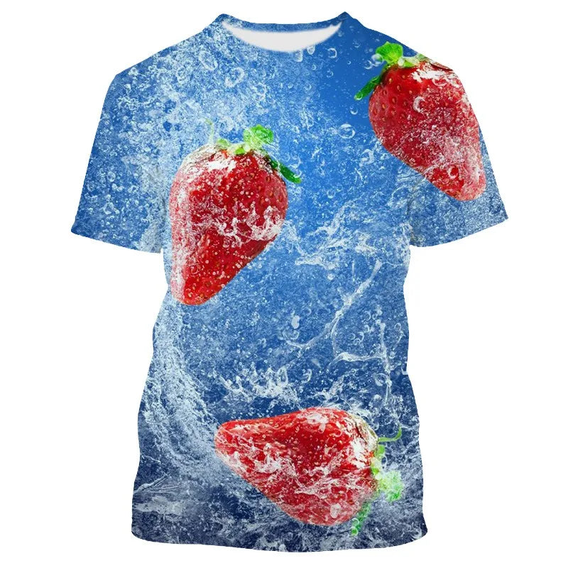 New Summer Strange Delicious Fruit Graphic 3D Print T-Shirts Men Women Funny T Shirt Short Sleeve Oversized Tee Top Kid Clothing