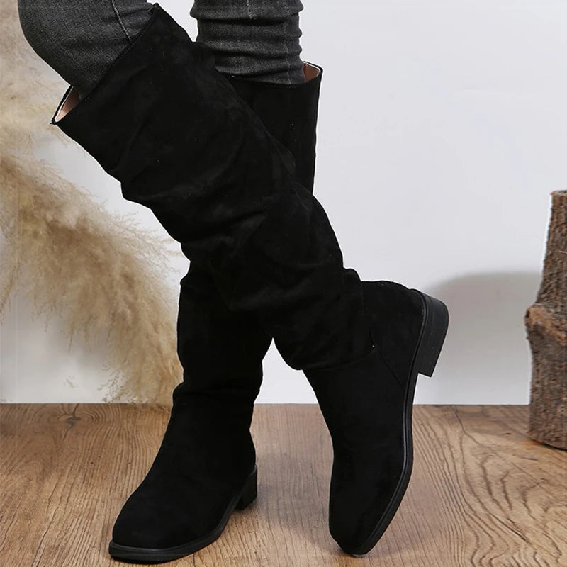 Boots Women's High Boots For Winter Shoes Woman Heels Botas Mujer New High Knee Boots Women Luxury Long Winter Footwear Snow