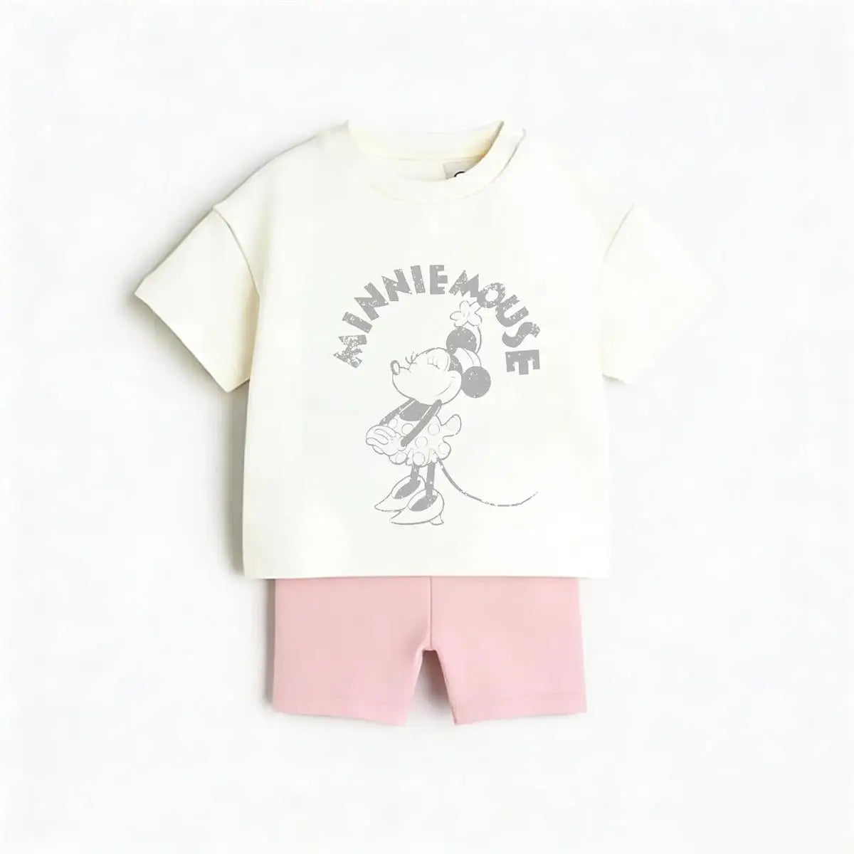 New Short Sleeve Shorts Outfits Girls Summer Clothing Cartoon Printed Tshirt+Shorts Toddler Thin Lovely Tees +Shorts Two Piece