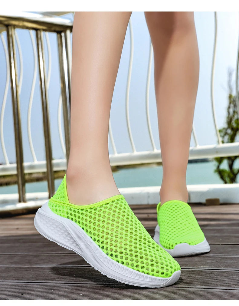 Women Shoes Loafers Light Walking Breathable Summer Comfortable Casual Shoes Women Sneakers  Black Whitezapatillas de mujer