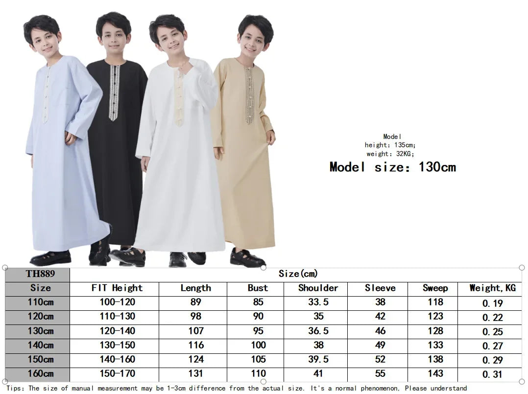 Muslim Boys Robe Gown Saudi Djellaba Pocket Arabia Abaya Kaftan Jubba Thobe Islam Eid Ramadan Djellaba Morocco Caftan Abayas
