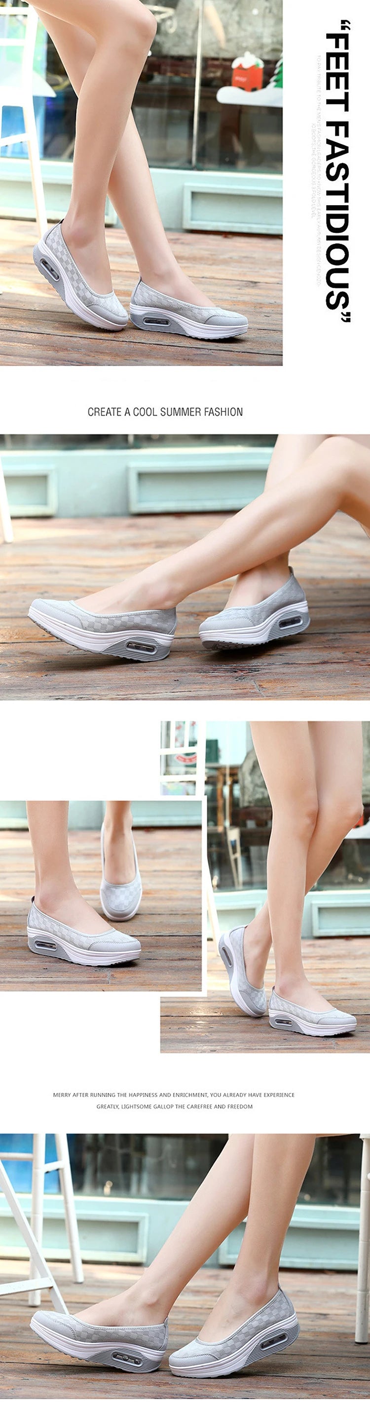 Women Shoes Comfortable Heels Vulcanized Shoes For Platform Shoes Casual Slip On Spring Autumn shoes for women