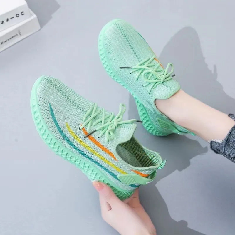 Women's Platform Sports Shoes with Fashionable Trendy Design Breathable Comfortable Shoes Outdoor Hiking Walking Casual Shoes