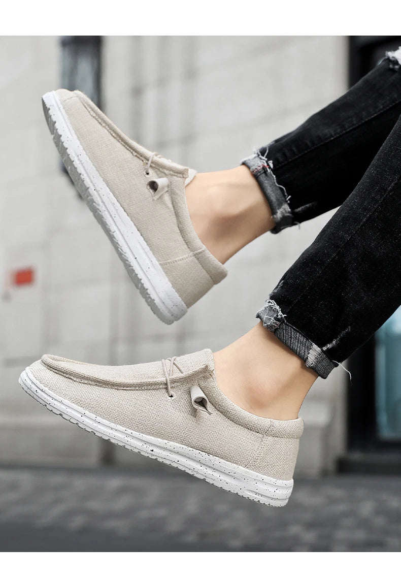Men Casual Shoes Breathable Lightweight Slip-On Flats Simple Comfortable Solid Color Soft Sole Shoes Men Shose For Sale Loafers