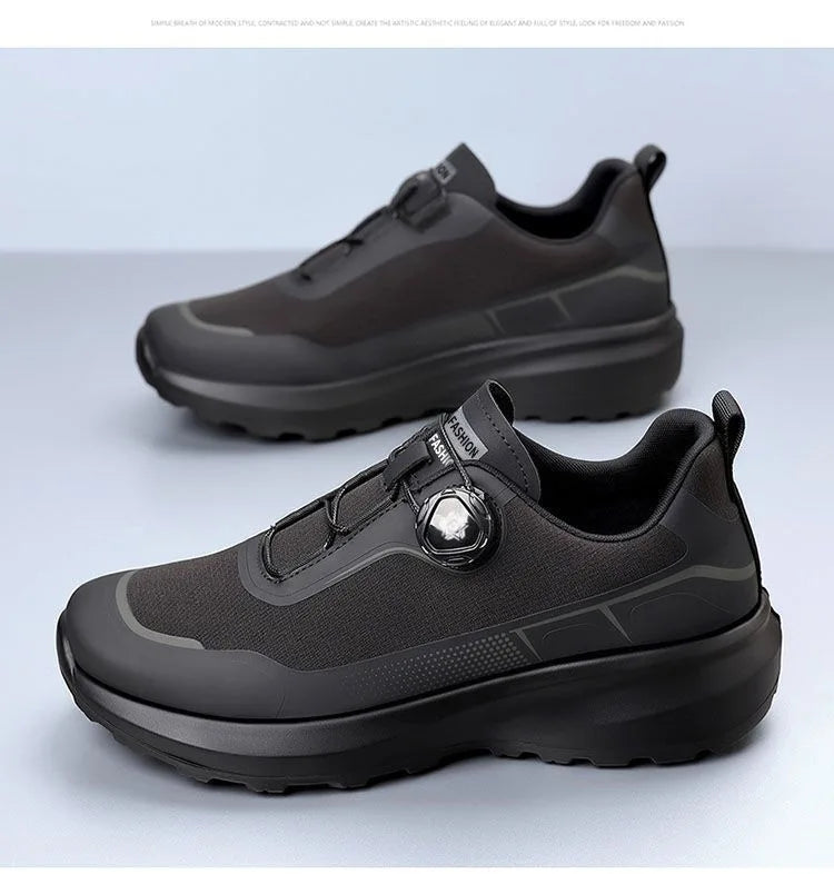 Outdoor men's sneakers 2025 new spring and summer thick soled sports shoes men's hiking daddy shoes casual footwear for men