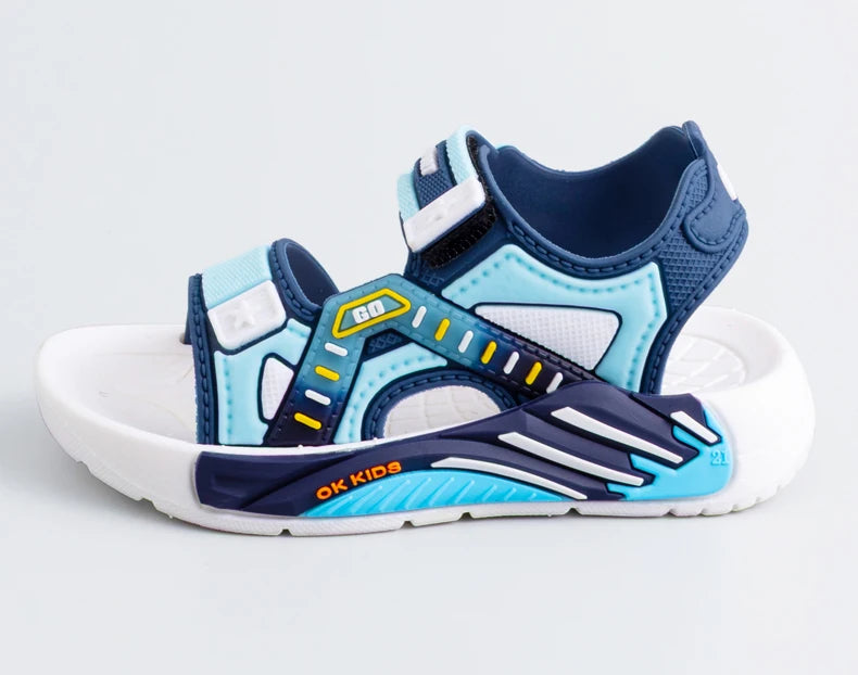 Summer Kids' Sandals Unisex Soft Bottom Casual Beach Shoes for Primary School Students Boys & Girls Charms Decorations