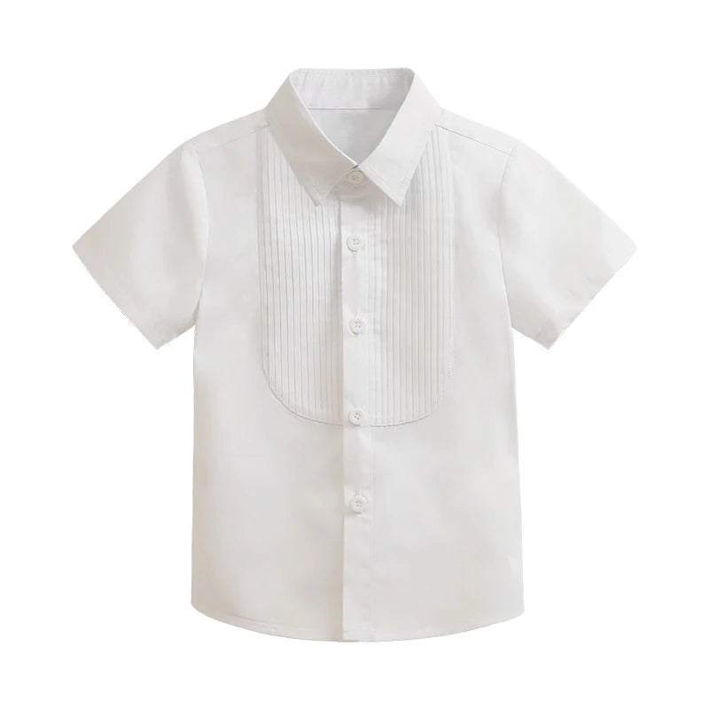 White Boys Suits Fashion Formal Baptism Party Dress Vest shawl Shorts hat 4pcs sets Outfits Kids Birthday Boutique Clothing set