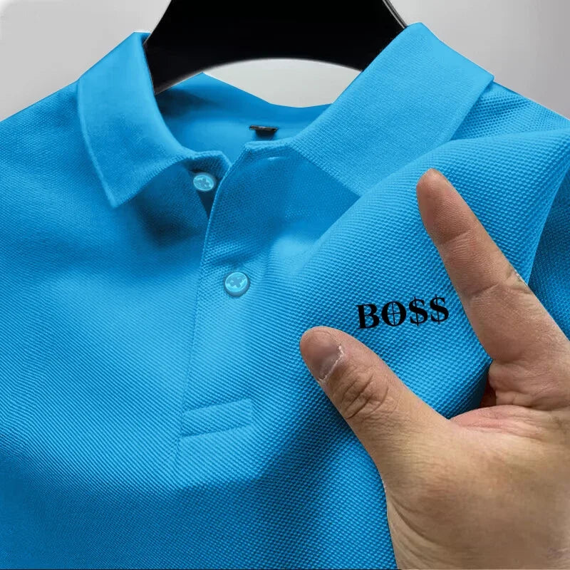 Men's Short Sleeve Polo Shirt, Quick Dry, Breathable, Casual, Stylish, Business, Sports, Summer, High, New, 2025