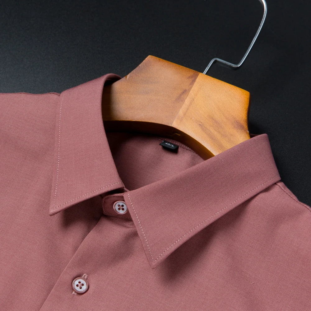 Men's Formal Business Short Sleeve Dress Shirt Wrinkle Free Regular Fit 4-Way Stretch Button Up Shirts for Spring Summer Holiday