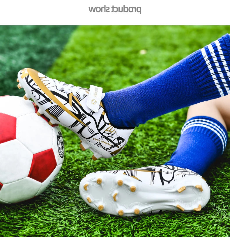 Soccer Shoes Kids Football Shoes TF/FG Cleats Grass Training Sport Footwear Trend Sneaker For Boys Chaussures De Football