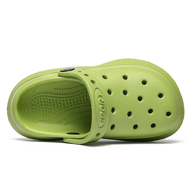 Children Sandals Anti Skid Clogs Boys Girls Summer Hole Water Toddler Shoes Baby Mules Rubber Kids Garden Beach Flats Slippers