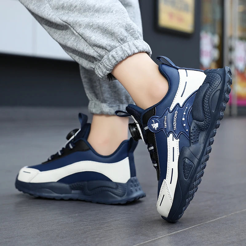 Children Sneaker Boys Casual Shoes Leather Student Walking Shoes Kids Non-slip Lightweight Girls Sports Running Tennis Footwear