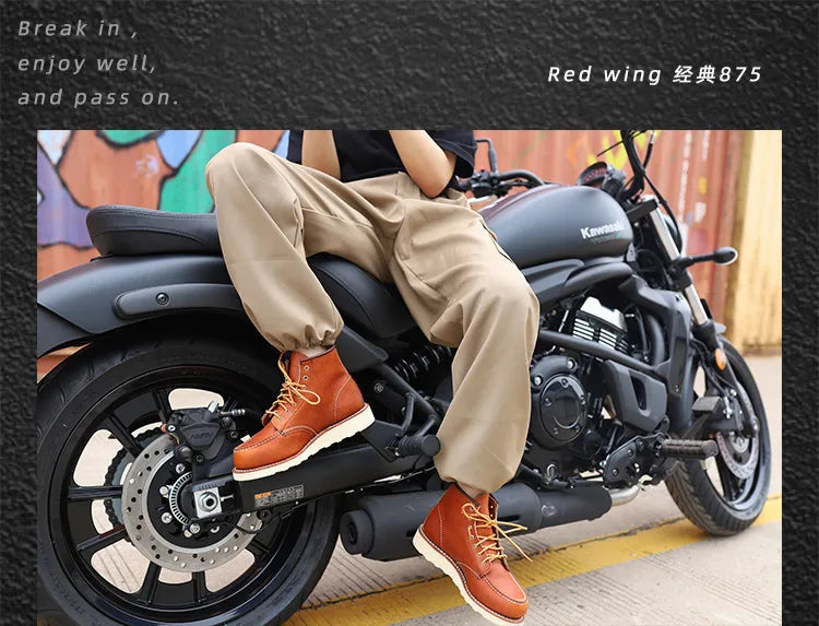 Men's Boots Men's Shoes Square Toe Wine Red Plush and Thick Leather Boots Work Clothes Shoes  Platform Boots Sneakers Boots Men