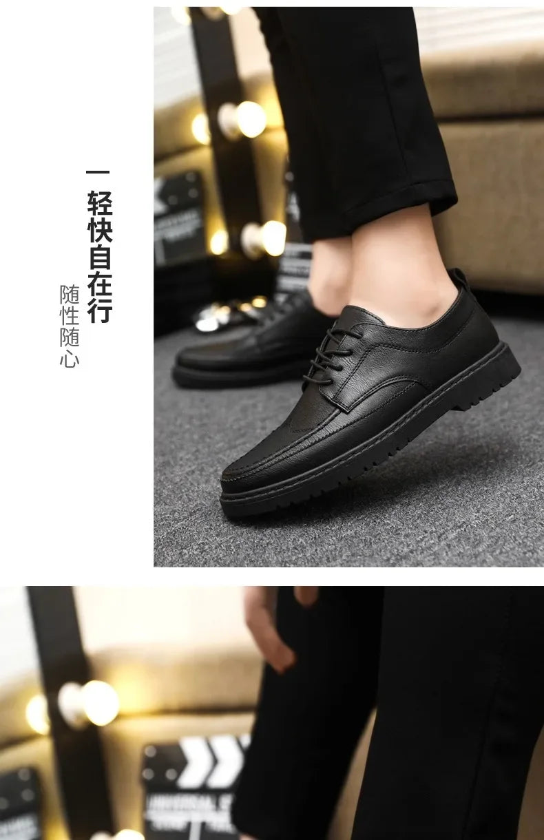 Classic Business Leather Shoes for Men Fashion Handcrafted Men's Dress Shoes Comfortable Flats Loafers Brand Men's Casual Shoes