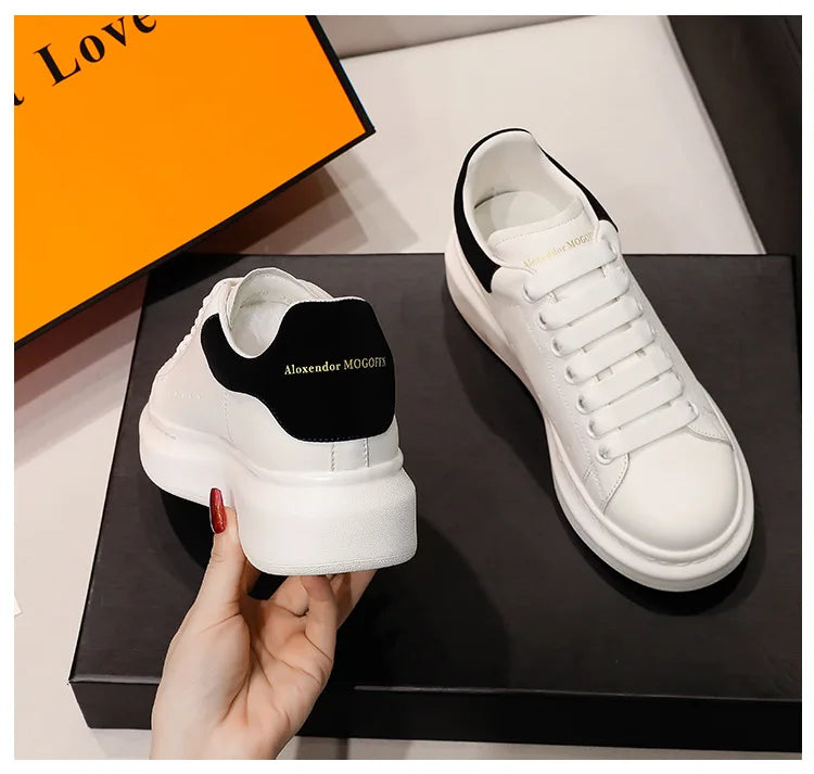 2024 Classic Leisure Sports Sneakers Height Increasing Lovers With Men's and Women's Thick Bottom fFlat Lace-up Waterproof Shoes