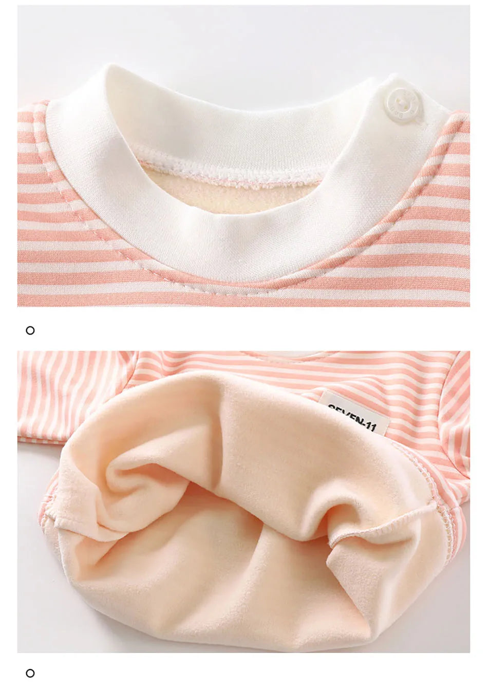 Thickened Plush Fleece Lined Children Thermal Homewear Underwear Warmth and Comfortable Set Unisex Suitable Kids in Cold Seasons