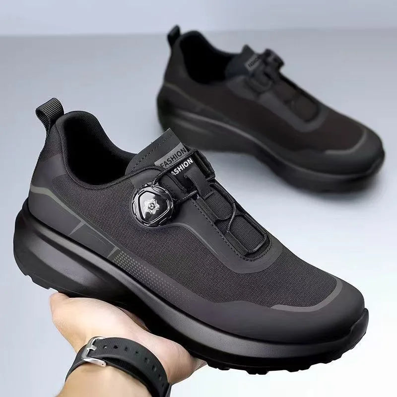 Outdoor men's sneakers 2025 new spring and summer thick soled sports shoes men's hiking daddy shoes casual footwear for men