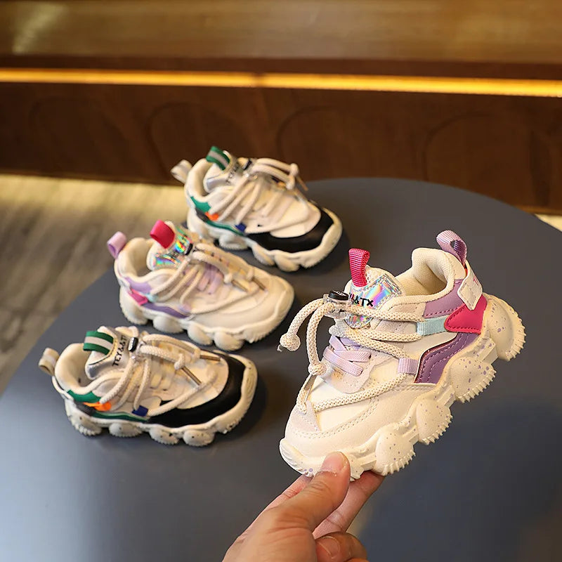 Children Casual Sneakers Kids Casual Sports Shoes Boy Girl Soft Sole Anti-slip Leisure Shoes Running Shoes 3 4 5 6 Year