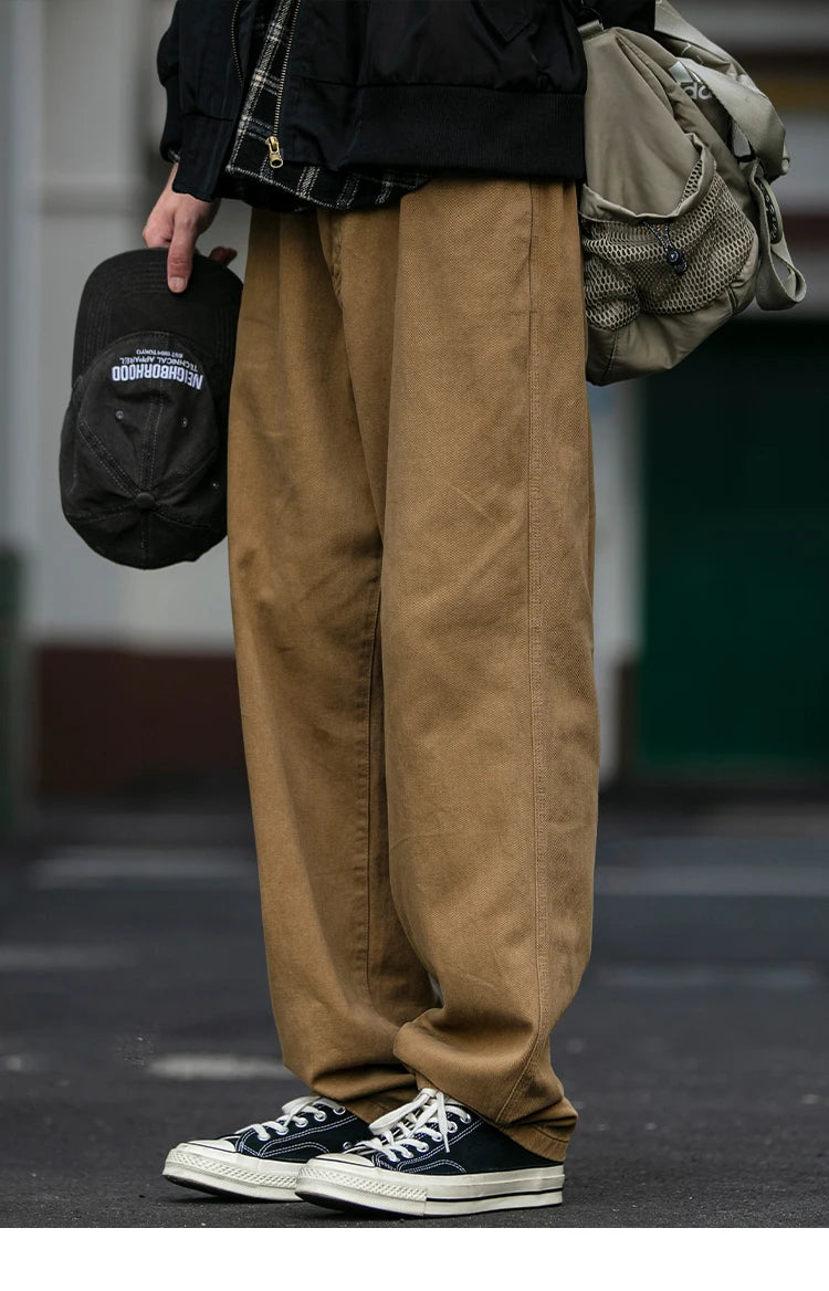 Japanese Streetwear High Quality Cargo Pants For Men Clothing Harajuku Casual Straight-Leg Trousers Korean Fashion Baggy Pants