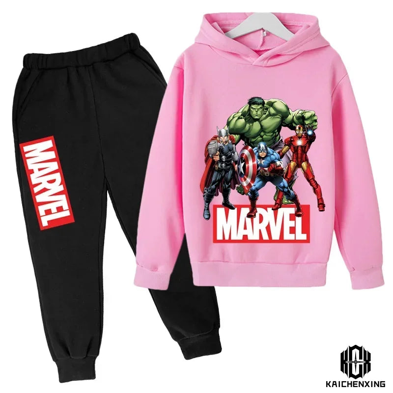 Hulk Hoodies Kids Tracksuits Boy Girl Spring autumn winter Sweatshirt Clothes Set Marvel- Super heros Hooded Pants Suit Children