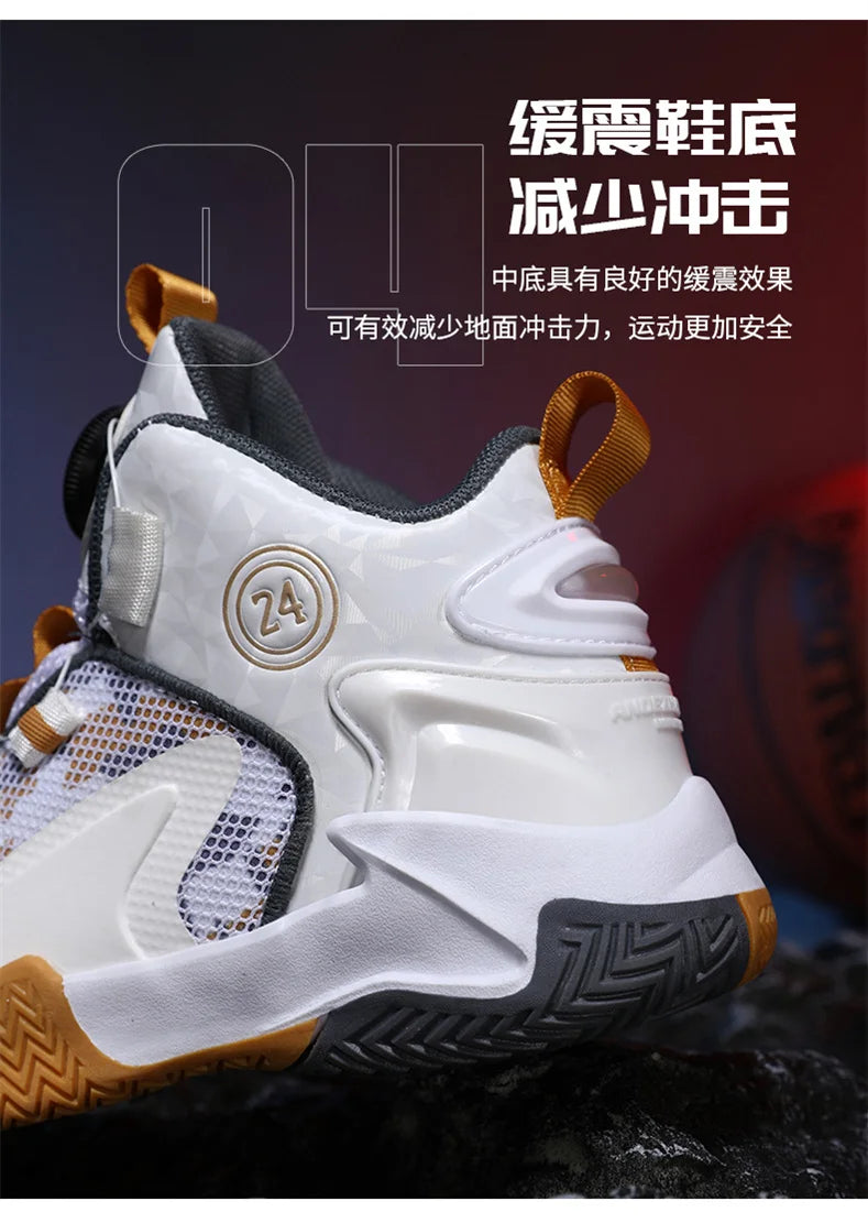 Kids Basketball Shoes Boys Sneakers Non-slip Child Trainer Basket Shoes Outdoor Children Sport Shoes
