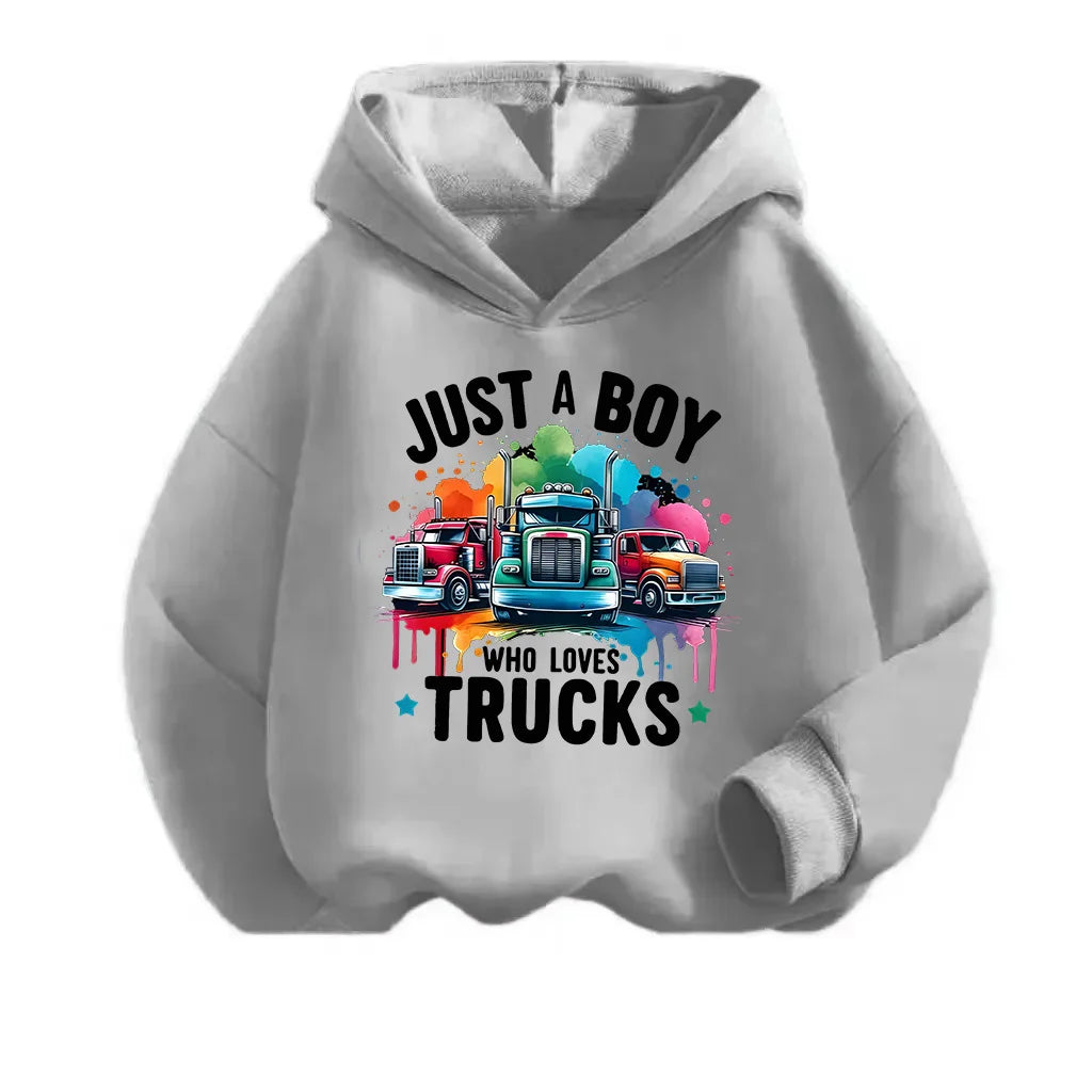 Colorful cartoon printed hooded casual warm hoodie, suitable for outdoor wear in autumn and winter