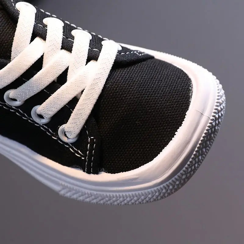 Kids Non-slip Comfort Sneakers Shoe Toddlers Tennis shoesChildren Sport Canvas Shoes Lace-up Girls Flat Boys Casual Shoes