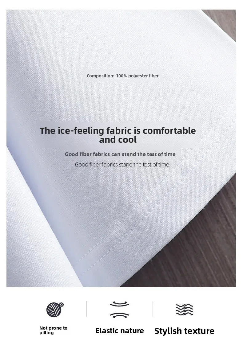 Ice Sensation Printed Summer Short Sleeve T-Shirt Set Men's Loose Basketball Sports Two-Piece Quick Dry Breathable Casual Wear