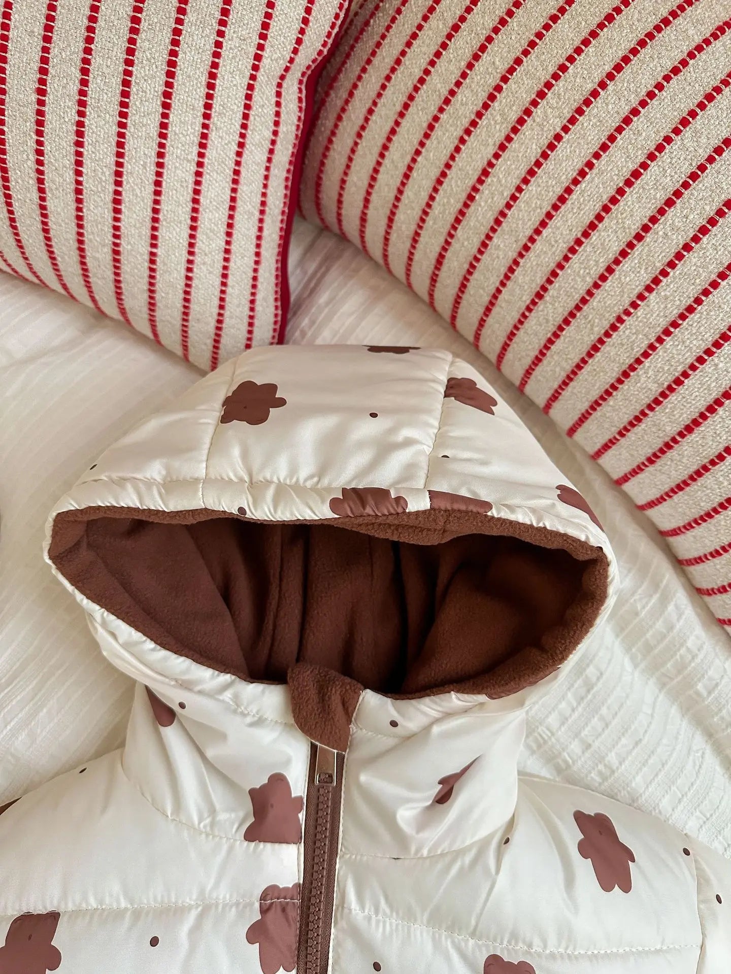 Can Be Worn On Both Sides Autumn Winter Boys Girls Jacket Cute Rabbit Ears Thicken Keep Warm Hooded Down Cotton Outwear For Kids