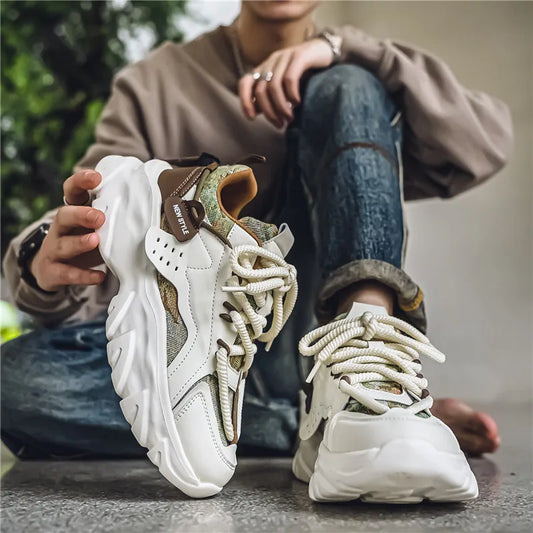 2024 New Shoes For Men Sneakers Male Casual Mens Shoe Big Shoelace Trainer Race Breathable Shoes Fashion Loafers Running