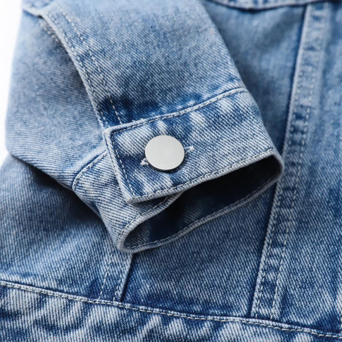 Children Clothing Sets Spring Autumn Baby Boys Girls Mickey Mouse Minnie Cotton Denim Jacket Coat + Jeans Pants 2pce Casual Suit