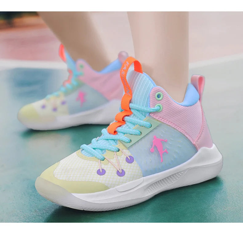 Brand Basketball Shoes For Kids Sneakers Non-Slip Cushion Boys Basketball Sneakers Sports Shoes Comfortable Children's Sneakers