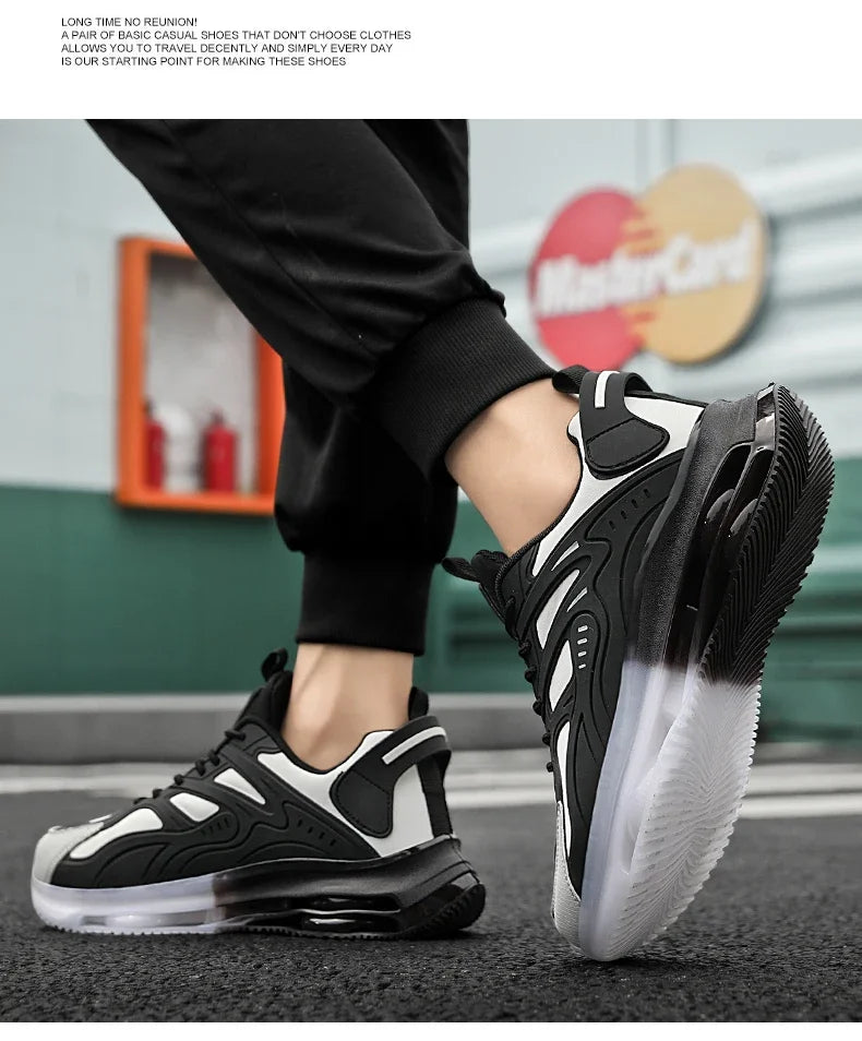 Men Shoes 2025 Casual Walk Air Cushion Marathon Breathable Lightweight Women's Comfortable Athletic Nonskid Sneakers
